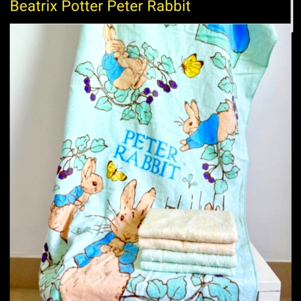 NEW Beatrix Potter World of Peter Rabbit Towel set Spring Easter